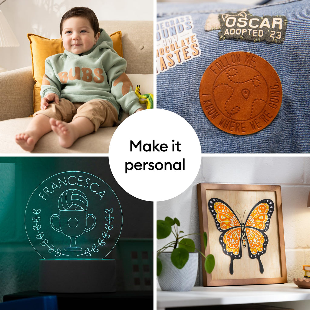Cricut Maker 4 - Smart Cutting Machine (Seashell) | Digital Content Bundle - Includes 30 Images in Design Space App