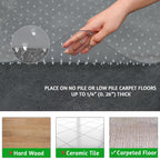 100pointONE Extra Large Office Chair Mat for Carpet, 35" x 55" Clear Desk Chair Mat for Low Pile Carpeted Floors- Easy Glide Plastic Floor Mat for Office Chair on Carpet