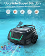 [2026 New] WYBOT A1 Robotic Pool Cleaner – Dual-Layer Filtration, 120-Min Runtime, Powerful Cordless Pool Vacuum for Above-Ground & Flat Pools, Efficient Debris Removal & Auto-Parking Design