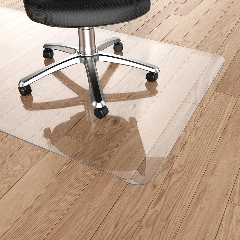 Warmstar Clear Office Chair Mat for Hardwood Floors, 36"x48" Plastic Floor Mat Heavy Duty Rolling Mat for Desk Chairs, No Curling, Suitable for Wood & Tile Floors in Office & Home