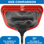 ProTuff 23" Fine Pool Net for PROS – “490 Promise” Unlimited Unconditional Replacement – Cleans 3X Faster Than Vacuum – Wide Pool Skimmer Net with Deep Bag for Easy Maintenance of Leaves, Bugs, Debris