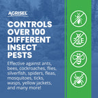 Agrisel Zone Plus Insect & Pest Control Broad Spectrum, for Indoor & Outdoor, Effective Against 100 Pests, Eco-Friendly, 3-Pack of Disposable is Included with Purchase, 16 Ounce