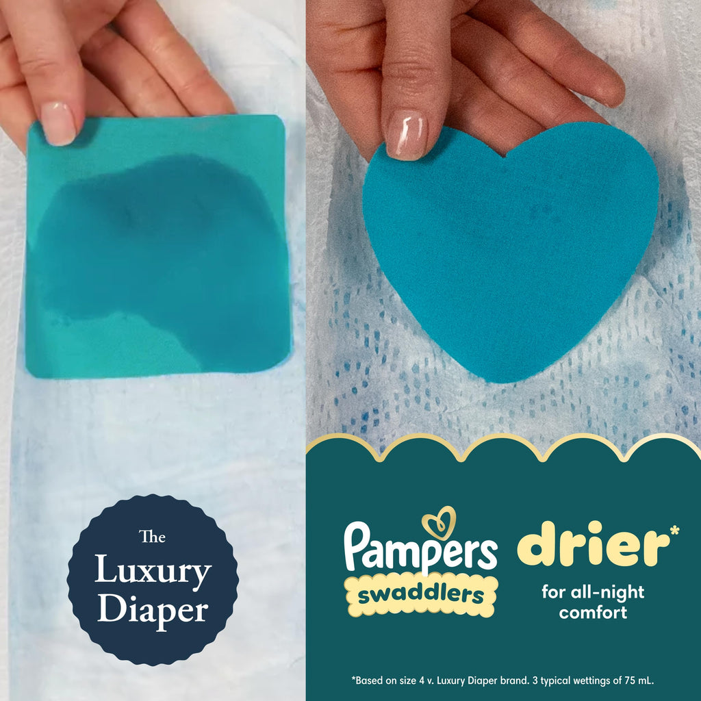 Pampers Swaddlers Diapers, Size 4 (15-34 lbs), 150 Count, Hypoallergenic, Absorbent, Keeps Baby Dry and Comfortable, Skin Safe Disposable Baby Diaper