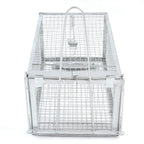 H&B Rat Trap,Mouse Traps,Humane Live Animal Trap Cage,Bait Station,Work for Indoor and Outdoor,12.7x6.6x5.2inch Catch and Release,Kill Home Gopher,Stray Cats,Squirrels and More Rodents,Silver,Small