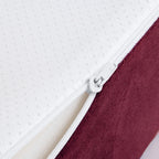 HOMBYS Memory Foam Recliner Cushion for Elderly, 4" Thickness Seat Cushion with Lumbar Support Pillow, Non-Slip & Supportive Chair Seat Cushion with Backrest, (Burgundy,13.8" Backrest)