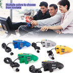KIWITATA kiwitatá Retro N64 Mini Controller,Classic Wired N64 Game 64-bit Upgraded Joystick Controller for Video Game Console N64 System Yellow