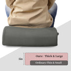 MABOZOO Extra Thick Chair Cushions,Office Chair Booster Seat Cushion to Raise Seat Height for Pain Relief,18 x 16 x 6 inch Non Slip Memory Foam Thick Cushion with Carry Handle（Dark Grey）