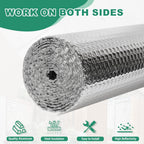Reflective Bubble Insulation Sheet, Double Side Aluminum Foil Bubble Shield, Aluminum Foil Thermal Insulation Radiant Barrier for Windows, RV, Roof, Garage Door (23.6IN X 10FT)