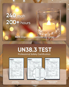 Homemory 50-Pack Flameless LED Tea Lights Candles Battery Operated, 200+Hour Fake Electric Candles TeaLights for Votive, Halloween, Ofrenda, Diya, Wedding Centerpiece Table Decor, Funeral, Christmas