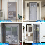 Heavy Duty Door Screen Magnetic Closure, LOVIGA Thickened Fiberglass Screen Door Mesh, Self Sealing, Tear Resistant, Easy Assemble, Fine Mesh Keep Bugs Out Fit Door Size 36 Inch X 82 Inch