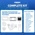 SWIMLINE HYDROTOOLS Standard Wide Mouth Above Ground Pool Skimmer Kit | ABS Construction | Pool Skimmer | Wide Mouth | Snap-In & Removable Weir | Above Ground Pool Skimmer | Easy Basket Access