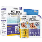 Bio Ouster Hot Tub Chemicals Kit Complete Hot Tub Cleaner Kit with 3in1 Weekly Care, Power Purge Jet Cleaner, Towel, Measuring Cup for Standard and Inflatable Spas Made in USA