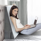 Wedge Pillow with Foam Top for Sleeping,Reading and Rest, 8 Inch Elevated Support Triangle Bed Pillow for Legs and Back Support with Washable Cover