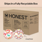 The Honest Company Comfort Dry Disposable Daytime Diapers, Hypoallergenic, Fragrance-Free, Sensitive Skin, Wingin' It + Catching Rainbows, Super Club Box Size 5 (27+ lbs), 84 Count