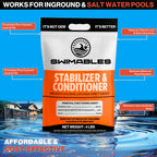 Swimables 4-Pounds Premium Pool Stabilizer & Conditioner, Max Strength Cyanuric Acid for Pools, Spa & Salt Water – Reduces Chlorine Loss, Ideal for Swimming & Hot Tubs