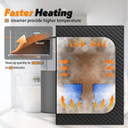 Tehanld 2 Person Portable Steam Sauna for Home, Extra Large Sauna Tent, Upgraded 2 Steamer, 2 Foldable Chair & Remote Control, Black