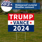 Probsin Trump Vance 2024 Yard Sign Double Sided 12" x 17" Red White Blue Trump Vance MAGA Signs Voted for Trump Vance Outdoor Decorations for Lawn, Garden, Window, Party Supplies