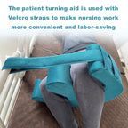 Sexysamba Bedridden Patient Turning Device with Fixing Strap Elderly Assistance Products Bed Rest Leg Pillow Patient Lift Aid Flannel Multifunctional Anti-Decubitus Nursing Products, Blue