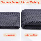 100% Cotton Waffle Weave Kitchen Dish Cloths, Ultra Soft Absorbent Quick Drying Dish Towels, 12 x 12 Inches, 6-Pack, Dark Grey