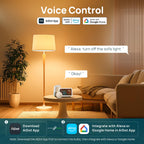 Linkind Smart Light Bulbs, Warm White to Daylight (2700K-6500K), Alexa Light Bulbs, Work with Alexa, Google Home, AiDot, 60W Equiv, Efficient 8.5W, 2.4G WiFi Bluetooth LED CRI>90, A19 E26 800LM, 4Pack