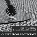 KAISLE Office Chair Mat for Carpet Floor, Plastic Rolling Chair Mat for Carpeted Floors, Computer Desk Chair Floor Mats, 48 x 30 Inch Rectangle Clear Heavy Duty Floors Protector 0.14 Inch Thick