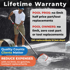 ProTuff 17” Silt Net Pool Skimmers for PROS – 6 Pack – “490 Promise” Unlimited, Unconditional Replacement -- Ultra-Durable Ultra-Fine Net for Silt – Heavy-Duty Aluminum Frame & EZ-Clip Pole Attachment