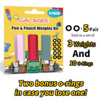 Galagee Pen or Pencil Weights Kit - Handwriting Aid for Children, Elderly or Special Needs - Assists The Individuals with Dyspraxia, Autism, ADHD, Tremors, Sensory Integration Issues (3 Pack)