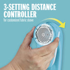 Conair Fabric Shaver and Lint Remover, Battery Operated Portable Fabric Shaver, Blue