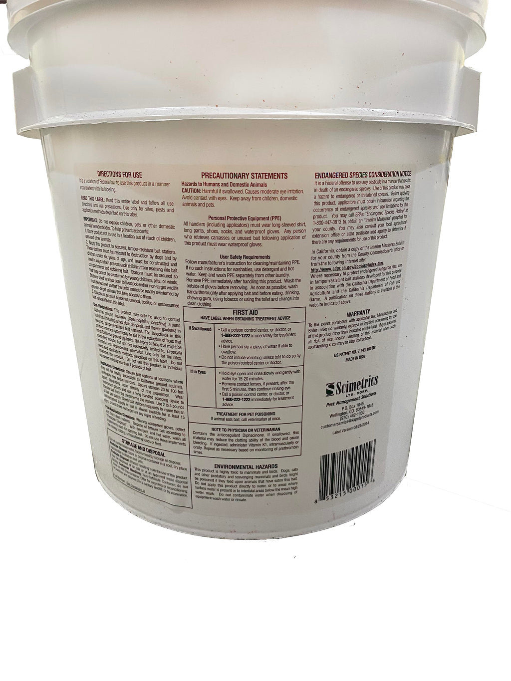 Kaput Ground Squirrel Bait - Kills Ground Squirrels - 25lb.