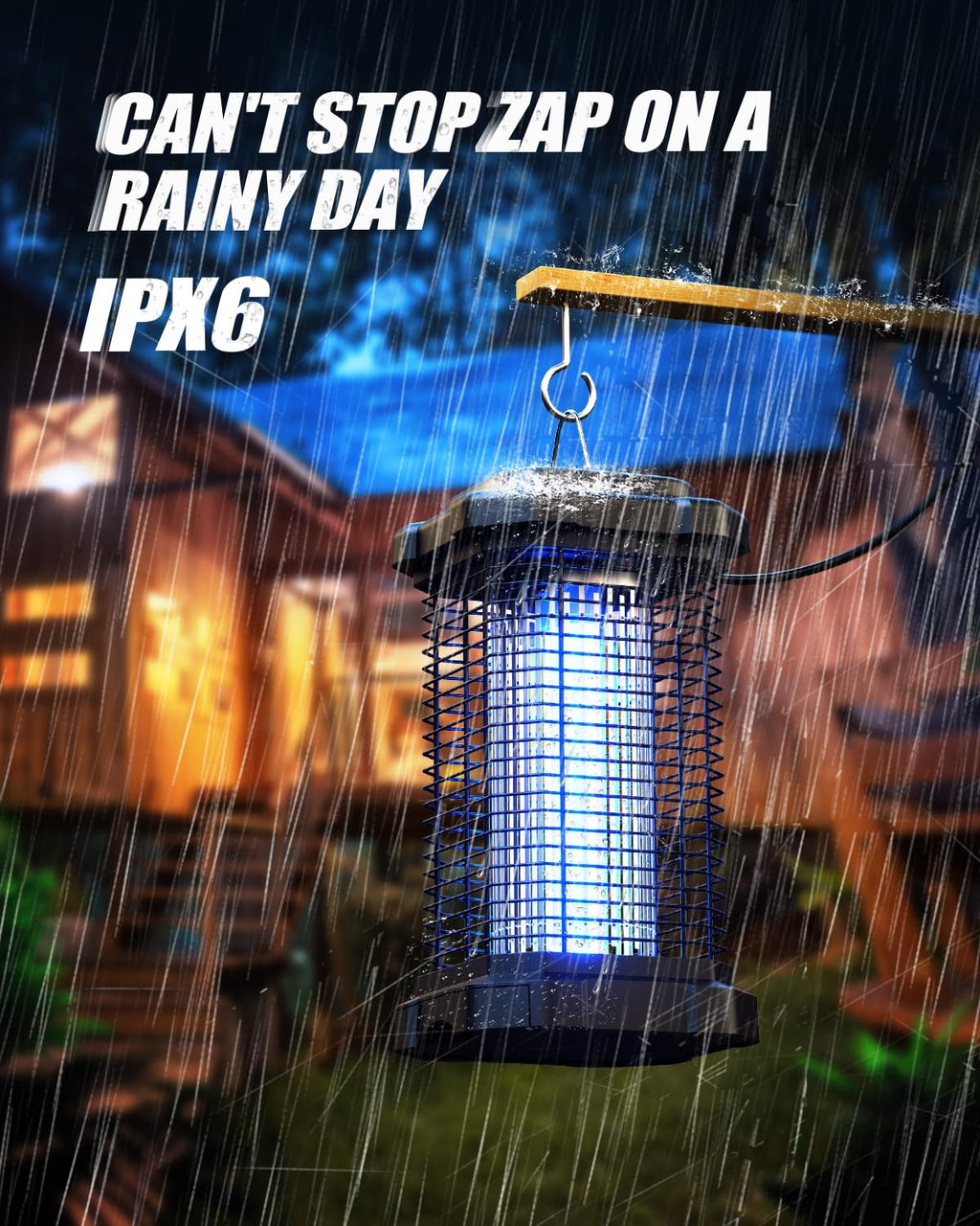 Minimoon Bug Zapper Outdoor 4000V Electric Mosquito Zapper 20w Fly Zapper for Backyard Patio Balcony Garage