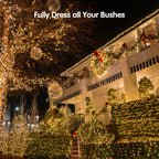 BlcTec Christmas Net Lights 200 LED 8.2ft x 4.9ft Outdoor Christmas Bush Lights with 8 Modes, Timer, Connectable, Waterproof and Green Wire for Trees, Bushes, Christmas Decorations, Warm White