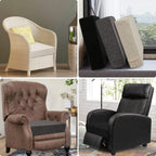 BUYUE Thickened Chair Cushion for Elderly 20" x 20" x 5", Original Linen High-Density Foam Recliner Chair Pad Couch Armchair Seat Cushion, Gray