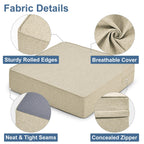 Shinnwa Gel Memory Foam Recliner Cushion for Elderly, Dual-Layer Foam Chair Pad, Extra Large Seat Cushion for Couch, Armchair, Wicker Chairs, Floor, 20 × 20 × 5in, Beige