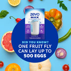 Zevo MAX Flying Insect Trap, Fly Trap Captures Houseflies, Fruit Flies, and Gnats (1 Plug-in Base + 6 Cartridges)