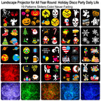 FLITI Brighter Halloween Decorations Projector Lights and Christmas Projector Outdoor 2024 Upgrade, 19 HD Effects (3D Ocean Wave & Patterns), 11 Holiday Projector Home Party Light Show