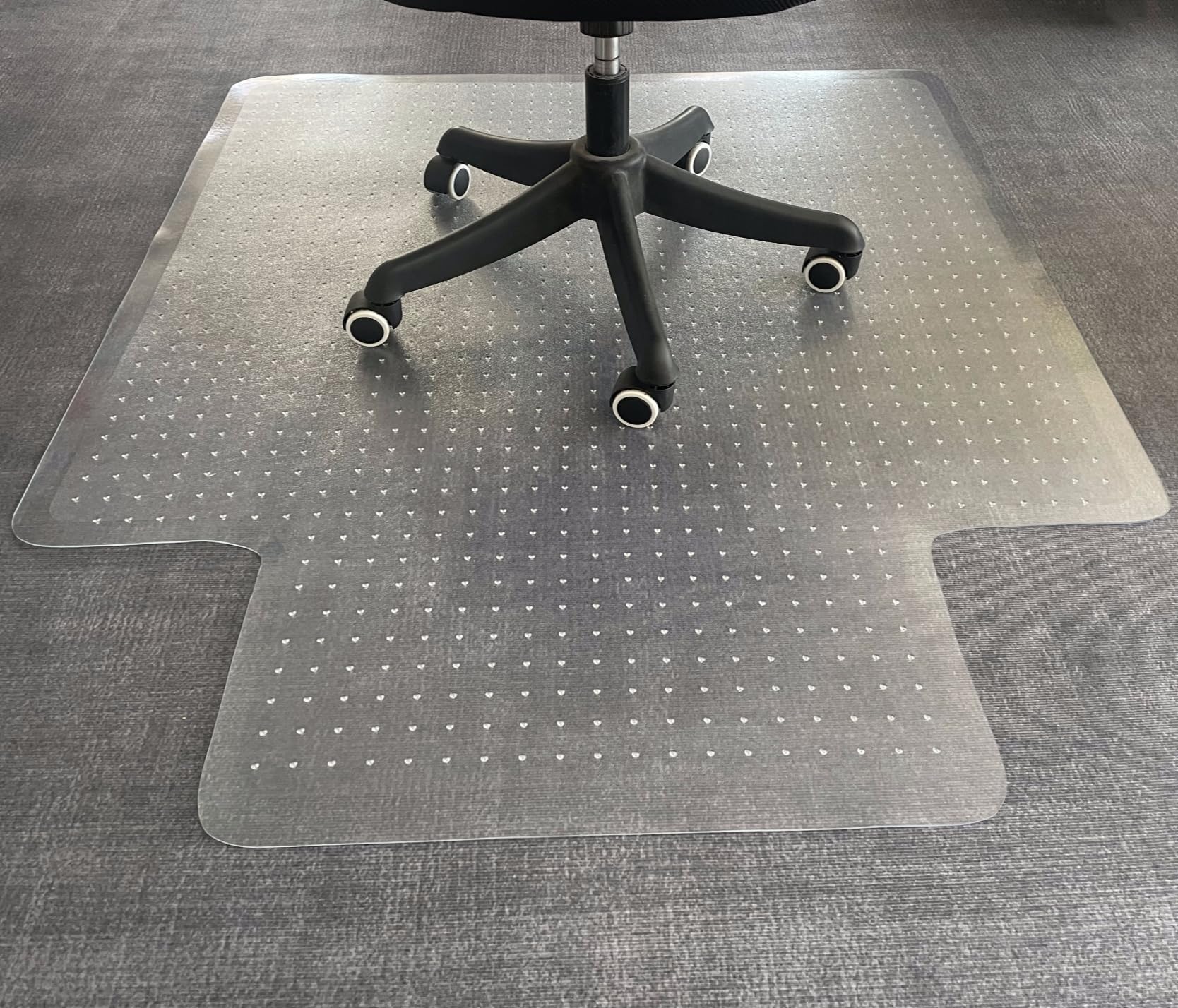 CAICFYIN 45"x 53"x0.1" Office Chair Mat for Carpet,Slip Resistant Heavy Duty Under Desk Protector Carpeted Floors,Easy Glide Rolling Floor Mat for Office Chair with Extended Lip