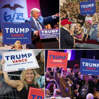 Trump sign, Trump Vance Sign, 9-pack 18" x 12" Double-Sided Trump Vance 2024 Sign, Support Trump Vance 2024 Campaign, Trump Vance Rally signs 2024, MAGA, Make America Great Again