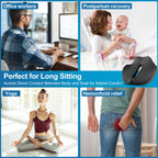 Memory Foam Seat Cushion,Office Chair Cushion,Car Seat Cushion,Tailbone Pain Relief Cushion,Sedentary & Coccyx & Back Pain Relief,Sciatica Support,Non-Slip Cushions,Portable & Washable (Black)
