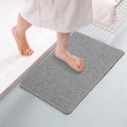 Joyhalo Shower Mats for Showers Anti Slip for Elderly, 17'' x 24'' Non Slip Bath Mat for Inside Shower, Bath Tub Mats for Bathroom Non Slip for Shower, PVC Loofah Bathroom Mats, Grey