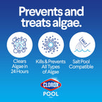 Clorox® Pool&Spa™ XTRABLUE® Plus Swimming Pool Algaecide, All-in-One Algae Killer, Non-Foaming, 40 Ounce (Pack of 1)
