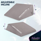 Adjustable Bed Wedge Pillow for Sleeping - Wedge Pillow for Sleep Apnea, Gerd, Acid Reflux Relief, Post Surgery - Foam Wedge Pillow for Back Pain Relief, Sleep Apnea Pillow Wedge or for Seniors