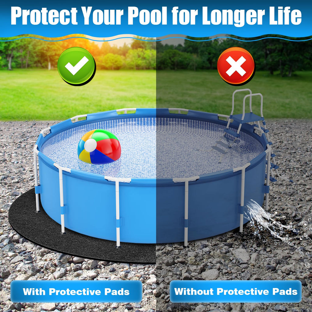 Svepndic 10ft Thickened Round Pool Liner Pad for Above Ground Swimming Pools,Swimming Pool Ground Cloth Above Ground Pool Mat Under Pool Floor Padding,Pool Equipment Pad