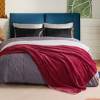 Bedsure Sherpa Fleece Throw Blanket Twin Size for Couch - Thick and Warm Blanket for Winter, Christmas Throw Blanket Gift, Red, 60x80 Inches