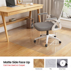Yecaye Desk Chair Mat for Hardwood Floor, 48"×36" Office PVC Computer Chair Mat, Floor Protector for Rolling Chairs