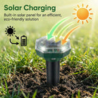 Mole Repellent Solar Powered, 4 Pack Ultrasonic Gopher Repeller, Waterproof Outdoor Pest Repellent for Moles, Gophers, Voles, Skunks in Yard, Lawn, and Garden