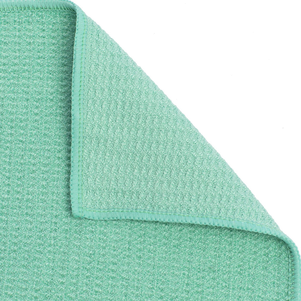 Shandali Stickyfiber Hot Yoga Towel - Silicone Backed Yoga Mat-Sized, Absorbent, Non-Slip,  24" x 72"  Bikram, Gym, and Pilates (Jade-Green, Standard)
