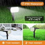 WELALO Solar Spot Lights Outdoor, [6 Pack/65 LED/3 Modes] Solar Landscape Spotlights, Solar Powered Christmas Halloween Lights, IP68 Waterproof Wall Lights for Walkway Yard Garden Driveway(Cool White)