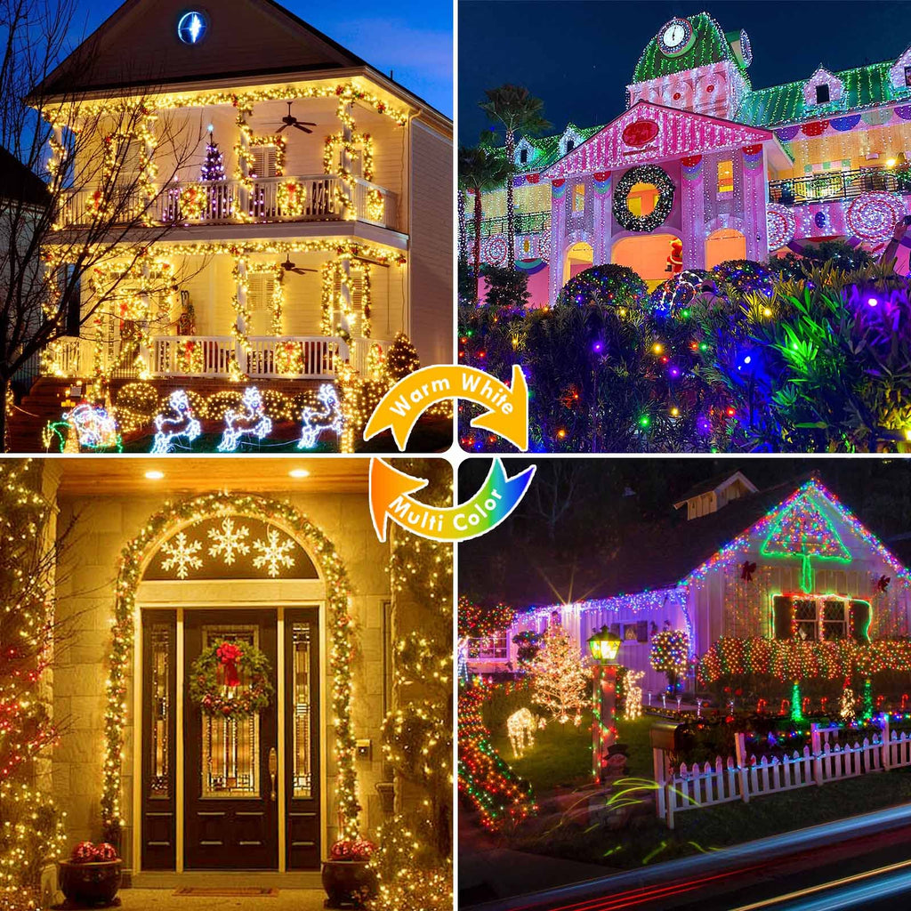 200 LED Color Changing Christmas Lights, 66FT with Remote, Timer, Memory - 11 Modes, Waterproof for Xmas Tree, Holiday, Garden