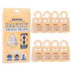 ESUPIINI Pantry Moth Traps 8 Pack Kitchen Cupboard Cabinet Pest Traps with Pheromones Food Grain Seed Indian Meal Moth Traps with Hook