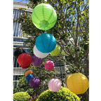 BEISHIDA 10Pcs White Paper Lanterns Decorative Chinese/Japanese Hanging Round Paper Lanterns Lamp for Birthday, Wedding, Christmas, Bridal, Home Decor, Party Decoration(Size of 4”, 6”, 8”, 10”)